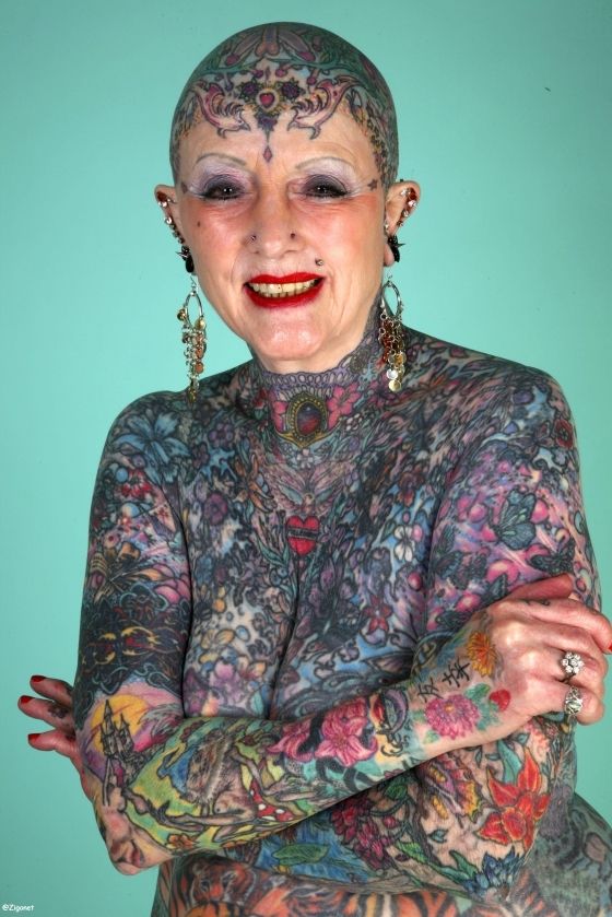 most tattooed woman. The world#39;s most tattooed
