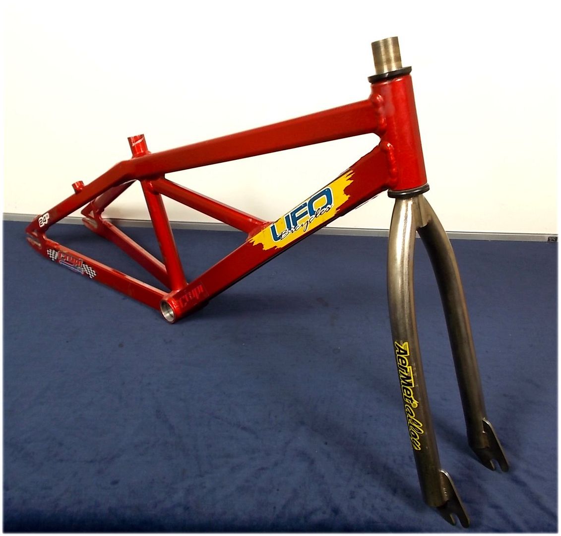 90'S UFO BICYCLES 24" MINI CRUISER ALUMINUM BMX FRAME W/ AERMET ALLOY
