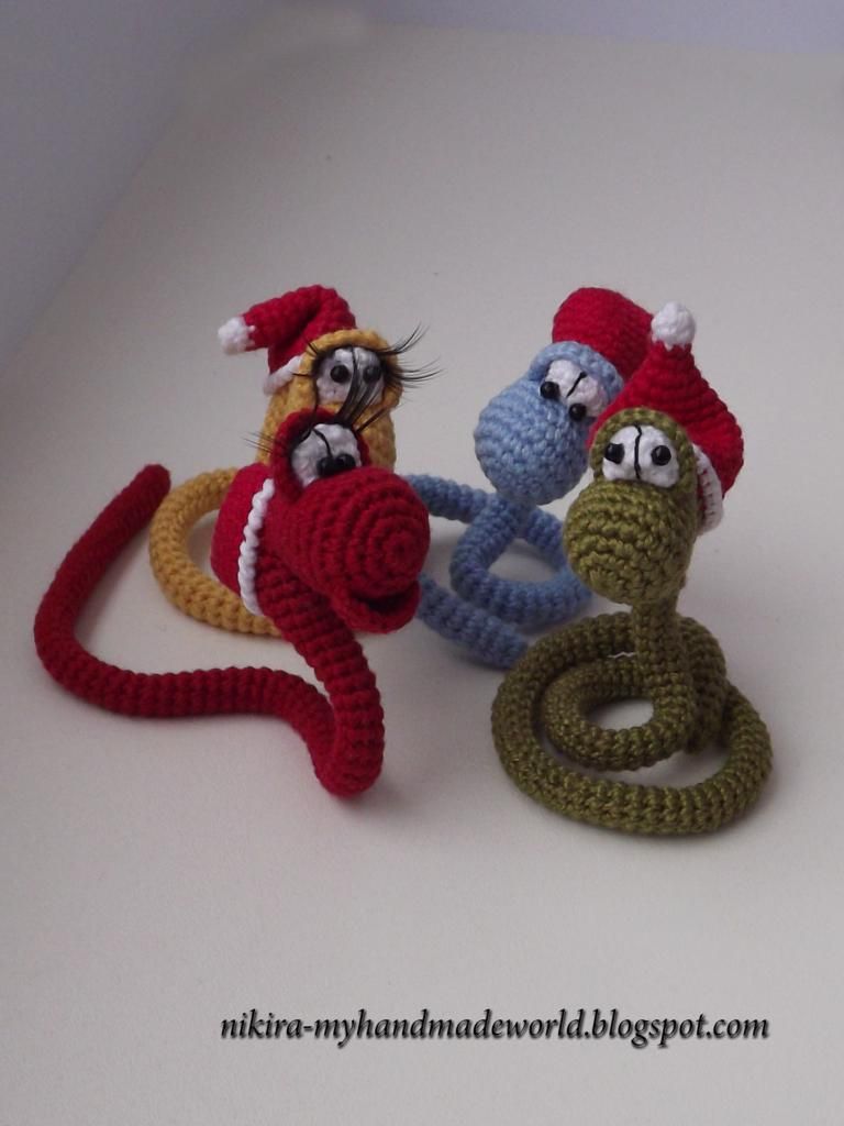 crochet snake, вязаная змея, змея крючком