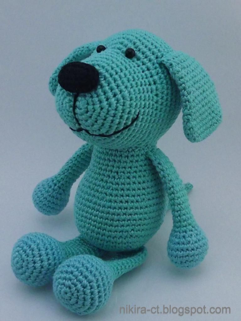 собака крючком,crochet dog