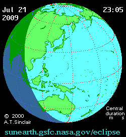Total Solar Eclipse 22 July 2009 Path