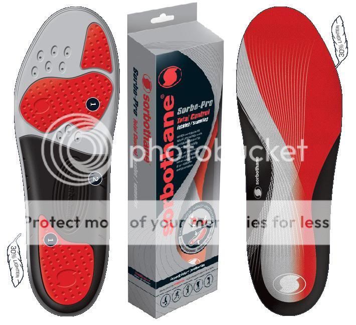 NEW Sorbothane Sorbo Pro TOTAL CONTROL INSOLES ANY SIZE  