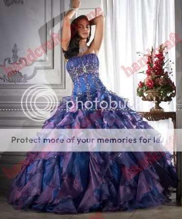 Color Accented Quinceanera Dresses Prom dress*Formal gown wedding 