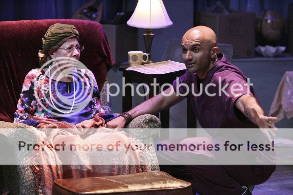 Mindy Sterling and Usman Ally star in the West Coast Premiere of THE LAST ACT OF LILKA KADISON, directed by Dan Bonnell and now playing at the Falcon Theatre in Burbank.  PHOTO CREDIT: Michael Lamont www.nohoartsdistrict.com