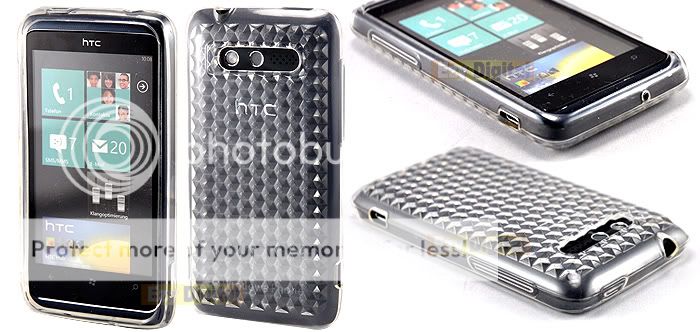 SOFT CLEAR TPU Gel Case Cover For HTC 7 Trophy + S Film  