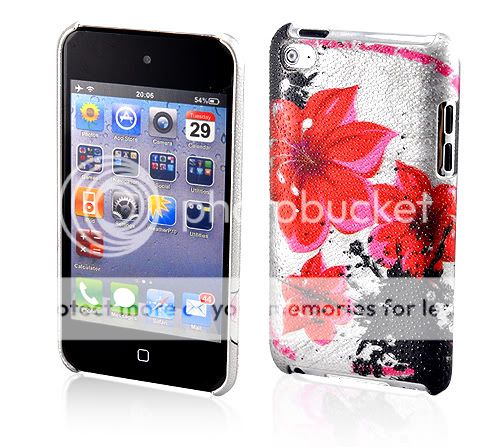 Water Bling Hibiscus Hard Case for iPod Touch 4th 4G