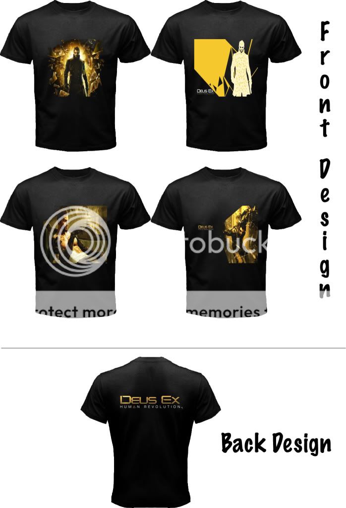 Deus Ex Human Revolution PS3 & XBOX 360 Games T Shirt with Cool Design 
