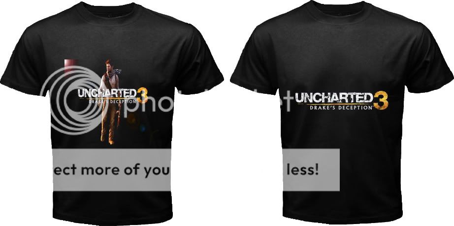 Uncharted 3 Drakes Deception PS3 Games T Shirt With Cool Design 